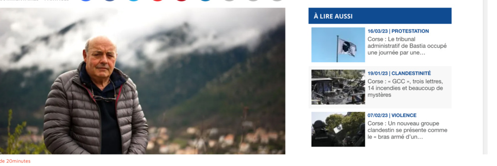 Du FLNC à la lutte antimafia, un reportage sur 20minutes